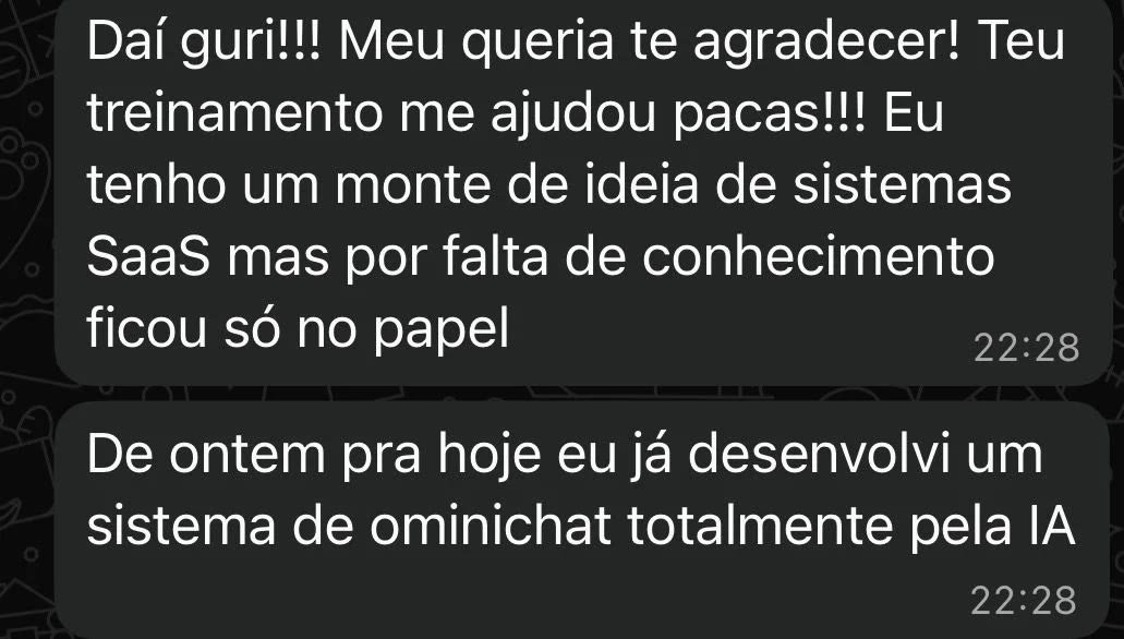 Depoimento de aluno 1